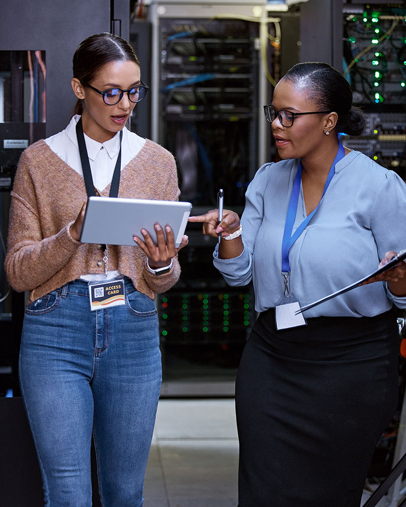 Women in Server Room